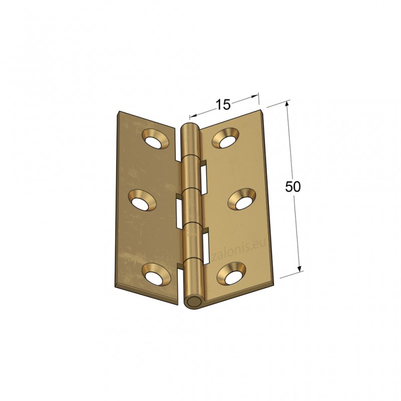 BRASS FLAT HINGE 50x30 ITALY